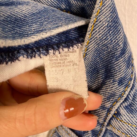 Vintage Sasson Wide Leg Crop Raw Hem Jeans - Picture 5 of 5